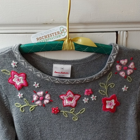 Hanna Andersson Other - Hanna Andersson Girls Sweater Dress w/Flowers